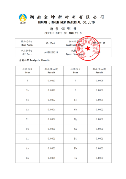 【产品报告12】金属硒
