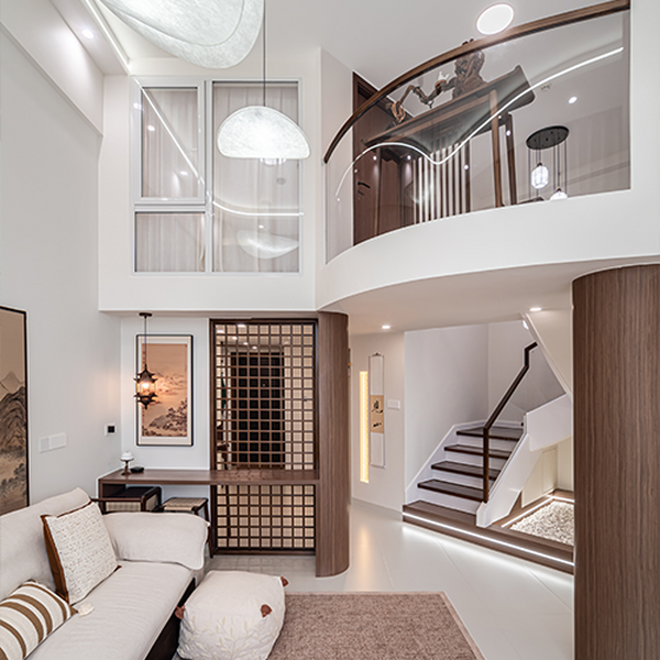 复式新中式装修 把江南园林搬进家