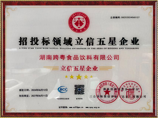 招投標領(lǐng)域立信五星企業(yè)