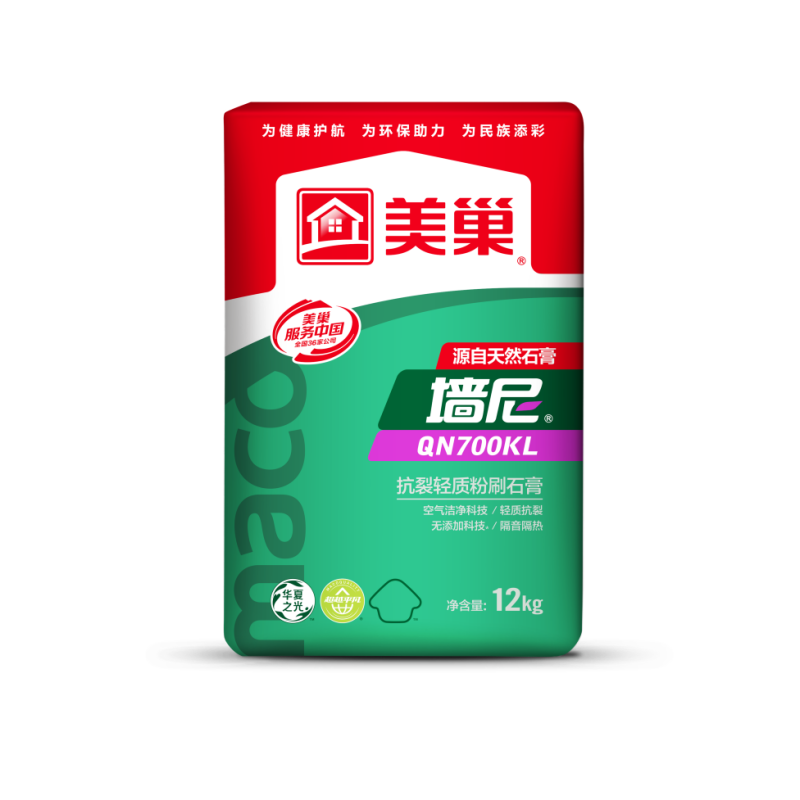 墙尼QN700KL-抗裂轻质粉刷石膏12kg（新包装）