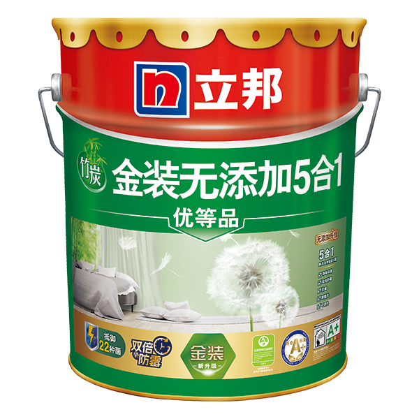 金装竹炭无添加净味5合1内墙乳胶漆V2_18L