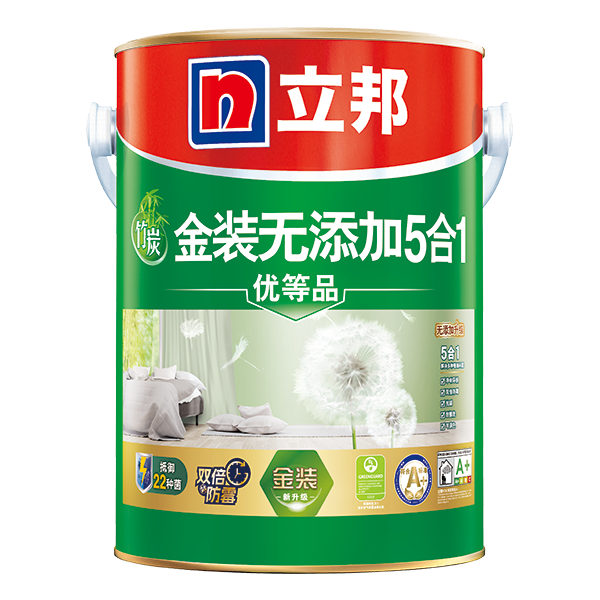 金装竹炭无添加净味5合1内墙乳胶漆V2_5L