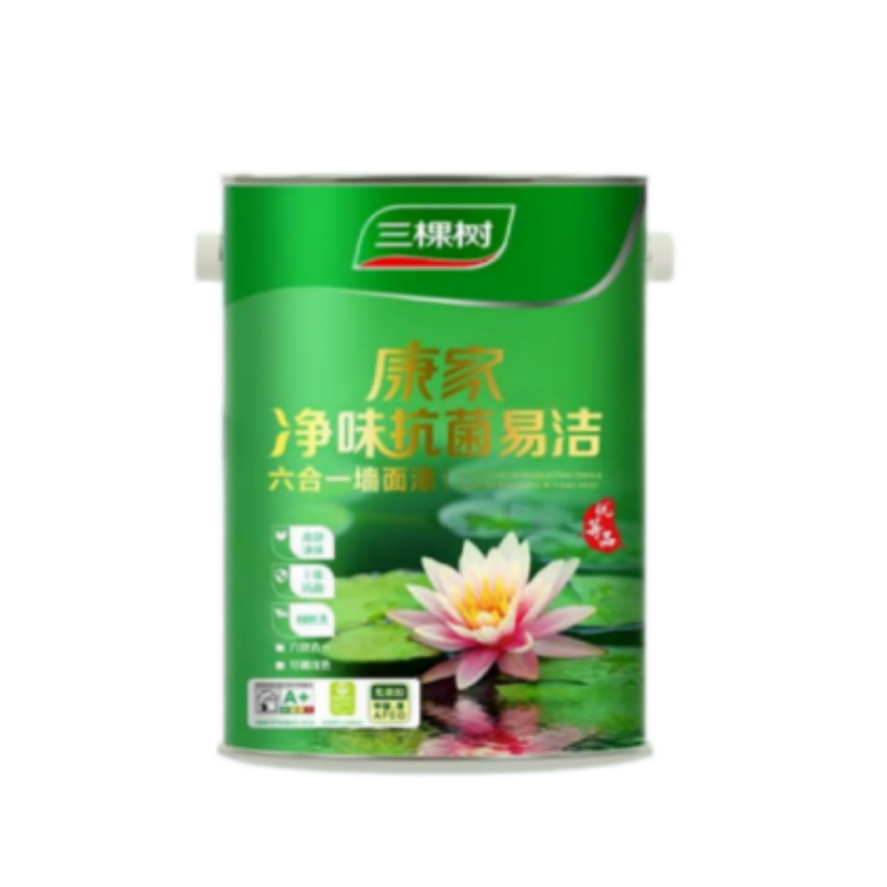 三棵树康家净味抗菌易洁六合一墙面漆 5L