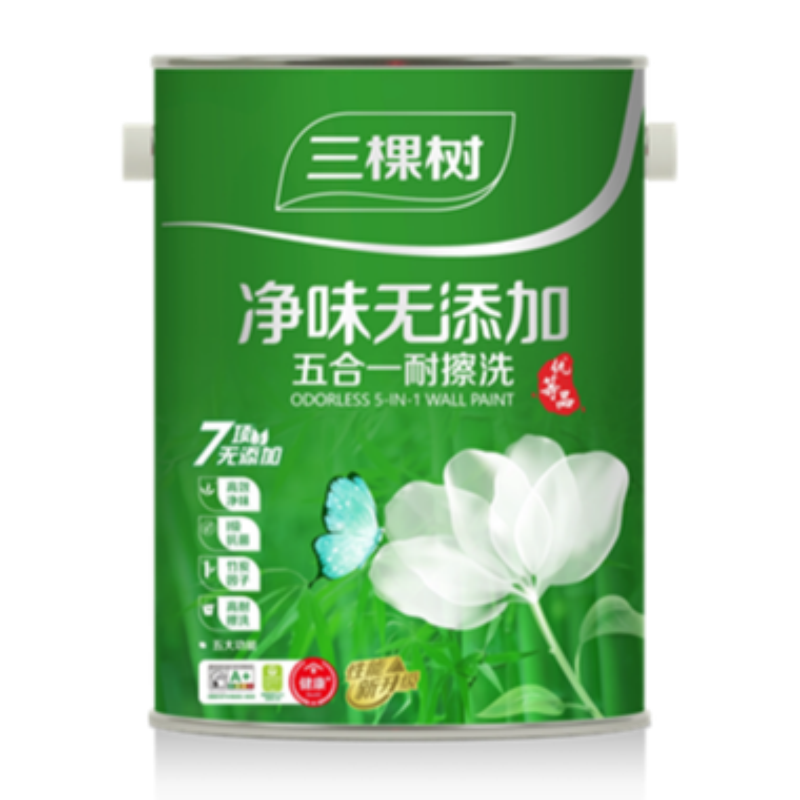 三棵树（净味无添加）五合一耐擦洗   5L