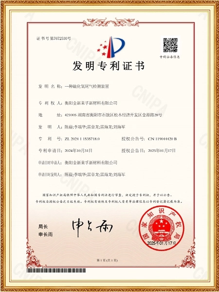 Invention Patent, Hydrogen Sul