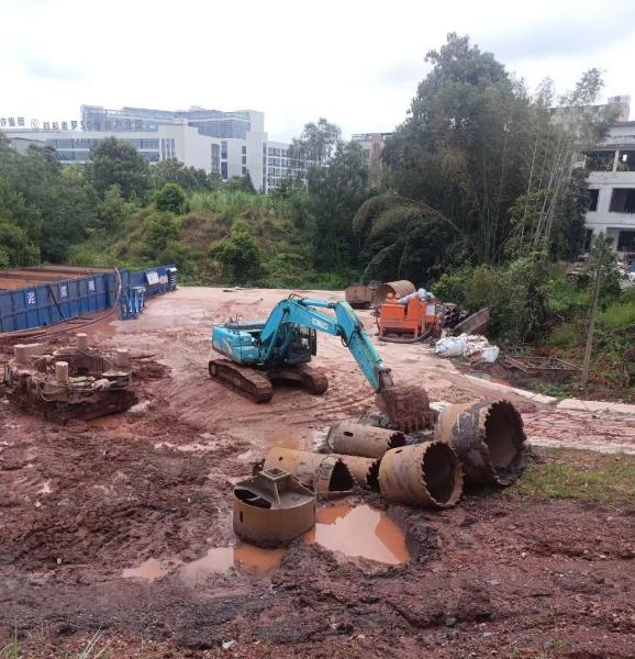 赣州立鑫新材料项目加紧建设｜湖南恒盛泰跟进护筒物资保障项目施工