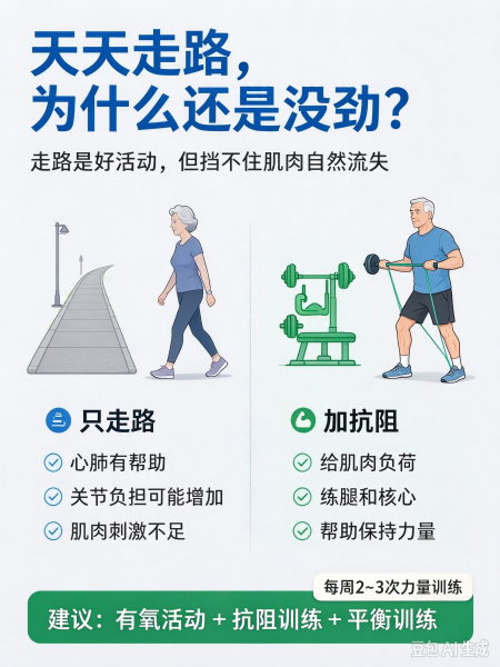 72岁仍有紧实肌肉：老年最该练的不是走路，是力量